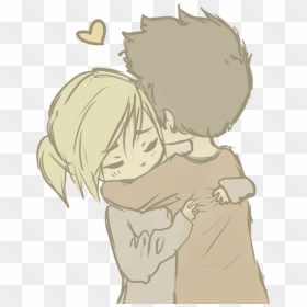 Collection Of Free Hugging - Girl And Boy Drawing, HD Png Download - girl drawing png