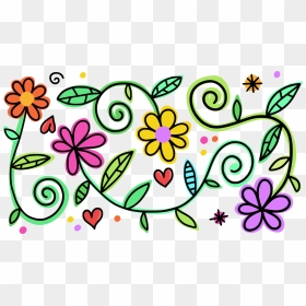 Flower Doodle Png, Transparent Png - flower doodle png