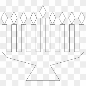 Menorah Clip Art Black And White, HD Png Download - hanukkah png