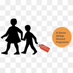 Walking Holding Hands Clipart, HD Png Download - student silhouette png