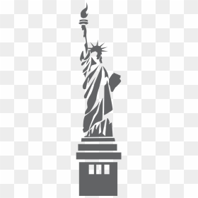 Grey Statue Of Liberty, HD Png Download - liberty statue png