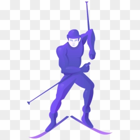 Ski Clipart - Superhero, HD Png Download - ski png