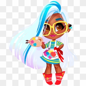 Absolute Hairdorables Wiki - Hairdorables Savvy Sallee, HD Png Download - paint streaks png