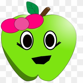 Smilling Little Apple Svg Clip Arts, HD Png Download - apple clip art png