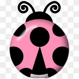 Ladybug Pink Bug Insect Cute Scrapbooking Icon Circle - Lady Bug Drawing Png, Transparent Png - ladybug clipart png