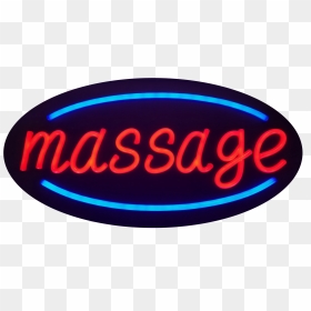 Led Neon Rope Strip Indoor Window Display Sign- "massage - Neon, HD Png Download - rope circle png