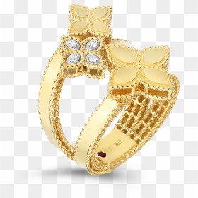 Roberto Coin Ring With Diamonds - Engagement Ring, HD Png Download - gold horseshoe png