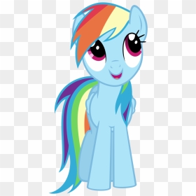 Rainbow Dash Looking Up - Rainbow Dash, HD Png Download - cartoon rainbow png