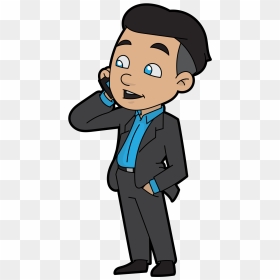 Cartoon On The Phone, HD Png Download - cartoon phone png