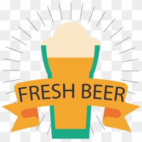 Yellow Cartoon Beer Vector Illustration Drawing Clipart - Cross, HD Png Download - beer vector png
