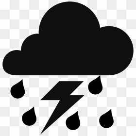 Lightning Cloud Silhouette Clipart , Png Download - Black And White Lightning Cloud Clipart, Transparent Png - cloud silhouette png