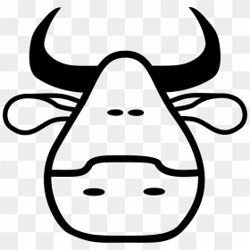 Cow Vector, HD Png Download - cow face png