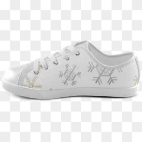 Silver And Gold Snowflakes On A White Background Canvas - Walking Shoe, HD Png Download - silver background png