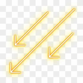 #neon #yellow #arrow #arrows - Neon, HD Png Download - neon arrow png