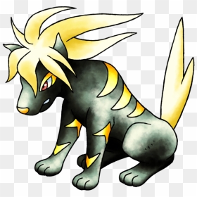 This Black And Yellow Dog With Anime Hear Was Almost - Pokemon Legendary Dogs Eevee, HD Png Download - hear png