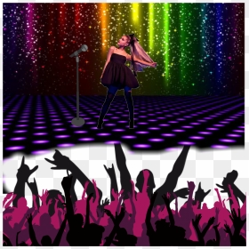 #concert Fun Fact, Me And My Friend Are Going To An - Stage, HD Png Download - concert crowd png