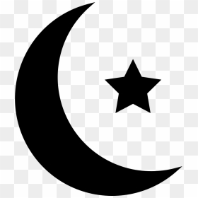 Islamic Crescent With Small Star Comments - Islamic Crescent Moon And Star Png, Transparent Png - small star png