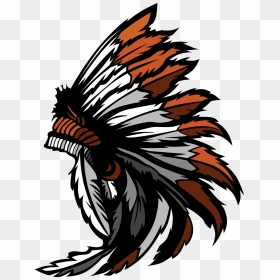 Transparent Headdress Clipart - Red Indian Logo Tattoo, HD Png Download - indian headdress png