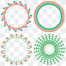 Transparent Floral Circle Png - Circle Spiral Dot Png, Png Download - floral circle png