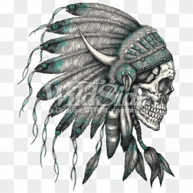 Skull Of Red Indian, HD Png Download - indian headdress png