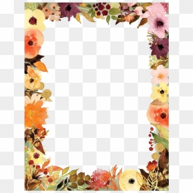 Autumn Border Designs Png Clipart - Fall Floral Border, Transparent Png - autumn border png