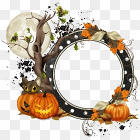 Sunset Clipart Halloween - Halloween Clusters Png, Transparent Png - halloween frame png