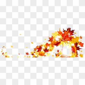 Transparent Fall Leaves Border, HD Png Download - autumn border png