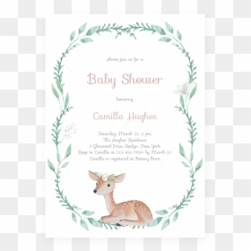 Baby Deer Baby Shower Invitation Template By Littlesizzle"  - Portable Network Graphics, HD Png Download - baby deer png