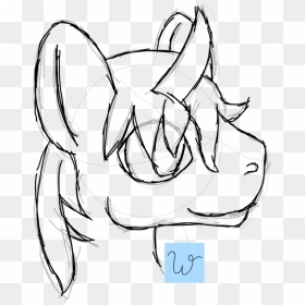 Pony Headshot For Glitch By Wolfie On - Line Art, HD Png Download - welding sparks png