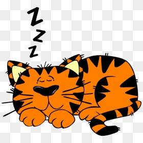 Cat Clipart Sleeping Png Transparent Cartoon Cat Clipart - Clipart Sleeping Cat, Png Download - sleeping cat png