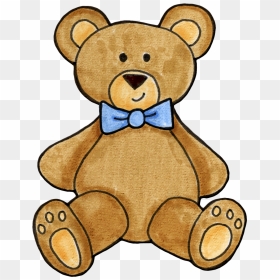 Teddy Bear Clipart Boy, Bear Illustration, Crewel Embroidery, - Cartoon Baby Boy Teddy Bear, HD Png Download - baby bear png