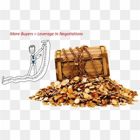 Gold Coins Falling - Gold Treasure, HD Png Download - gold coins falling png
