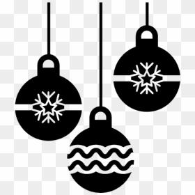 Template Christmas Balls Clipart Black And White, HD Png Download - bolas de navidad png