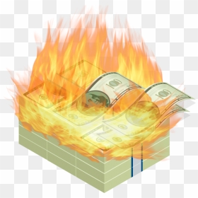 Banknote, HD Png Download - burning money png