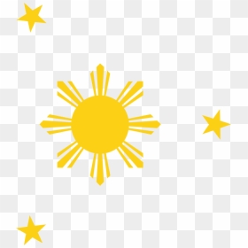 Sun And Stars In Philippine Flag, HD Png Download - small star png