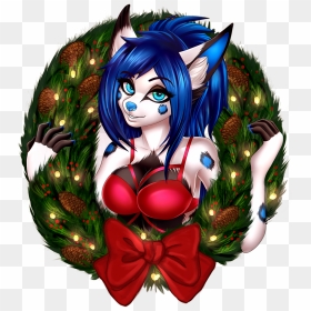 Transparent Christmas Wreath - Cartoon, HD Png Download - holiday wreath png