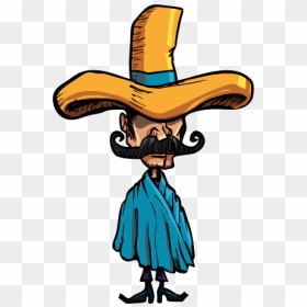 Mexican With Sombrero - Caricatura De Mexicano, HD Png Download - mexican sombrero png