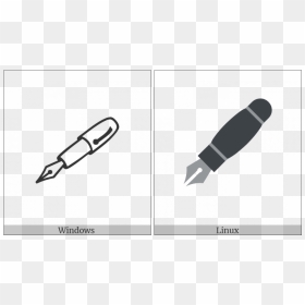 Lower Left Fountain Pen On Various Operating Systems - Fountain Pen, HD Png Download - fountain pen png