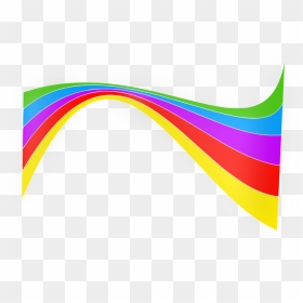 Shiny Rainbow Ribbon - Transparent Background Rainbow Line, HD Png Download - rainbow vector png