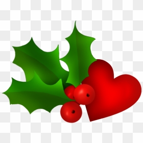 #christmas #december #holly #greenandred #heart #mydrawing, HD Png Download - holly leaf png