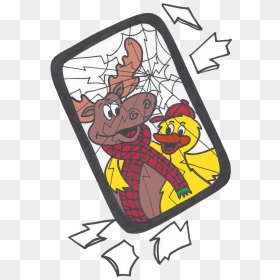 Maury & Mikey Broken Phone Clipart , Png Download - Cartoon, Transparent Png - broken phone png