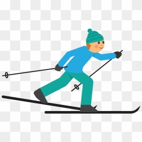 Skiing Png Background - Cross Country Skiing Emoji, Transparent Png - skiing png