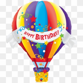 Birthday Hot Air Balloon - Hot Air Balloon Helium Balloon, HD Png Download - hot air balloons png