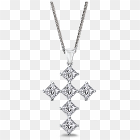 Shimansky My Girl Diamond Diagonal Cross Pendant - Locket, HD Png Download - golden cross png