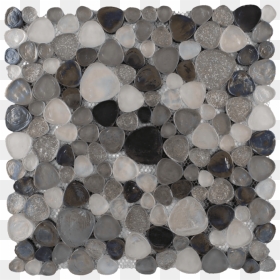 Pebble Effect Glass Mosaic Mix - Grey Glass Mosaic Tiles, HD Png Download - glass effect png