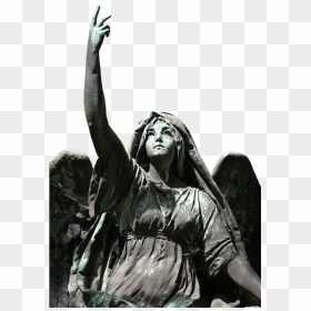 Canvas Print Sculpture Cemetery Angel Statue Figure - Whisper In The Wind Venita Coelho, HD Png Download - angel statue png