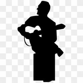 Musician Guitar Player Playing Flamenco - Png Playing Music Silhouette, Transparent Png - guitar player png