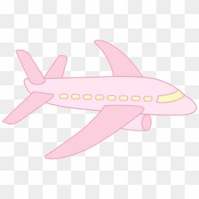 Cute Airplane - Pink Airplane Clipart, HD Png Download - cartoon airplane png