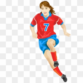 Sport Women Football Png Image File - Cartoon Women Soccer Player Png, Transparent Png - football .png