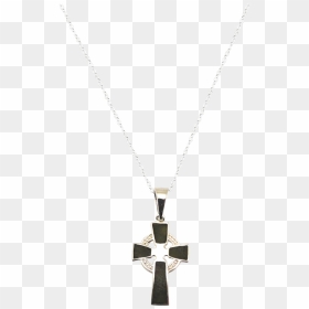 61601 Celtic Cross On Chain Locket - Locket, HD Png Download - cross necklace png